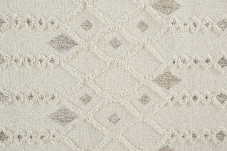 Elika Ivory and Tan Rug by BD Fine Texture Image 1