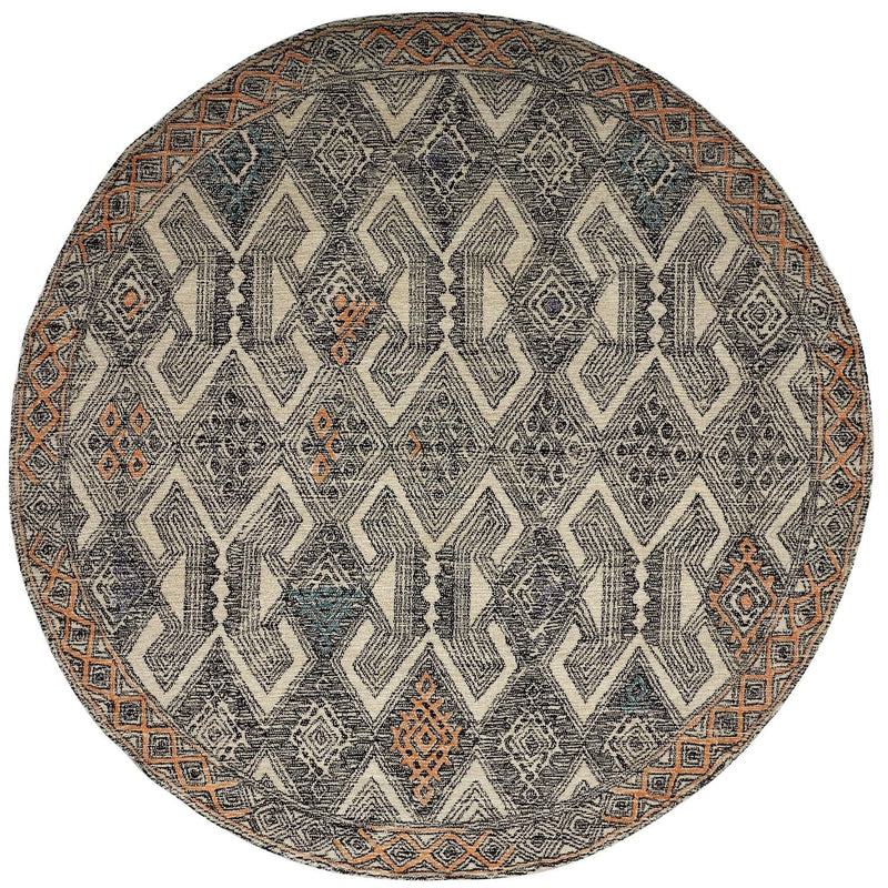 media image for Binada Hand Tufted Black and Ivory Rug by BD Fine Flatshot Image 1 265