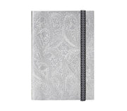 Paseo Embossed Silver Notebook design by Christian Lacroix