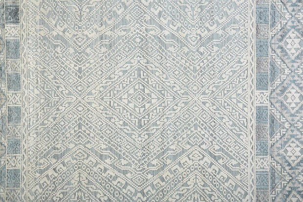 Eckhart Hand Knotted Blue and Ivory Rug by BD Fine Texture Image 1