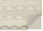 Elika Hand Tufted Ivory and Gray Rug by BD Fine Fold Image 1