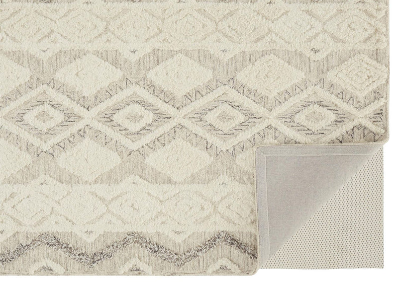 media image for Elika Hand Tufted Ivory and Gray Rug by BD Fine Fold Image 1 257