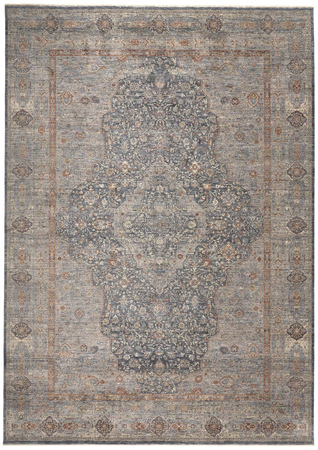 Gilford Gray and Rust Rug by BD Fine Flatshot Image 1