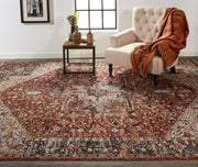 Ennis Rust and Tan Rug by BD Fine Roomscene Image 1