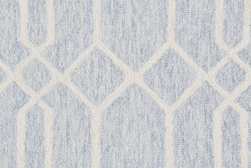 media image for Natal Blue and Ivory Rug by BD Fine Texture Image 1 259