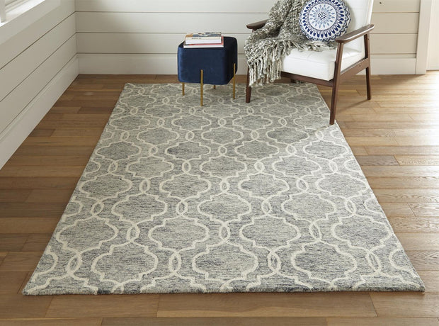 Natal Hand Tufted Gray and Ivory Rug by BD Fine Roomscene Image 1