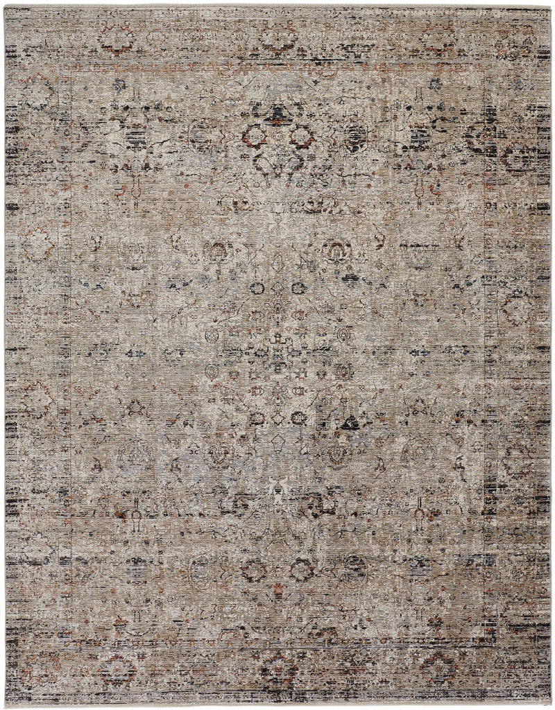 media image for Ennis Ivory and Gray Rug by BD Fine Flatshot Image 1 290