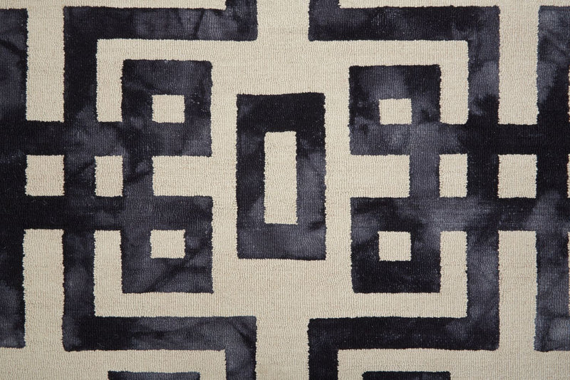 media image for Marengo Hand Tufted Black and Ivory Rug by BD Fine Texture Image 1 231