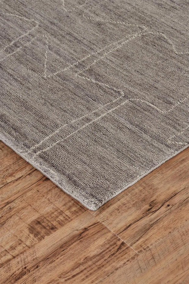 Miska Hand Woven Gray and Ivory Rug by BD Fine Corner Image 1