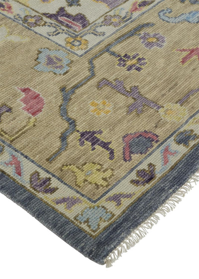 product image for Larson Hand Knotted Blue and Beige Rug by BD Fine Corner Image 1 0