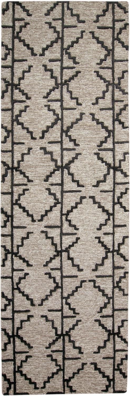 Fadden Hand Tufted Taupe and Black Rug by BD Fine Flatshot Image 1