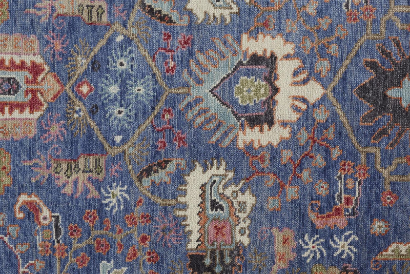 media image for Bennet Blue and Red Rug by BD Fine Texture Image 1 210