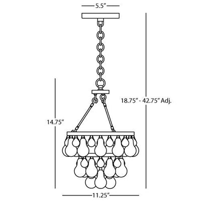 product image for Bling Pendant in Various Finishes design by Robert Abbey 56