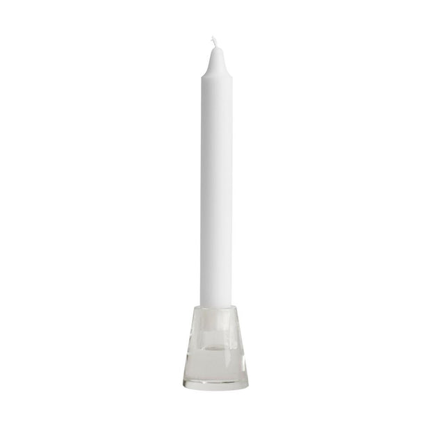 Nordic Glass Candleholder - Cone - Clear