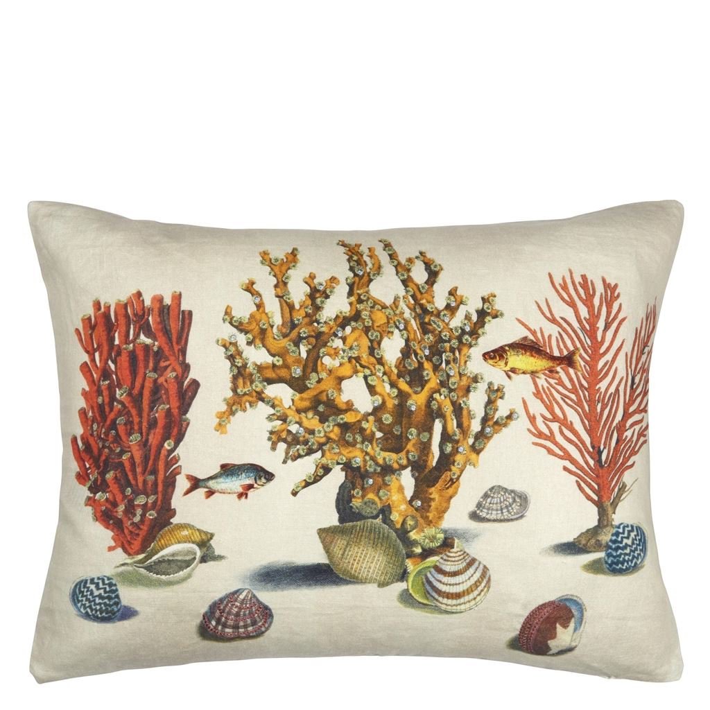 Rustic Beach Burlap Sealife Pillows