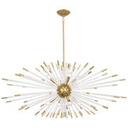 Andromeda Chandelier in Modern Brass Finish w/ Clear Acrylic Rods design by Robert Abbey