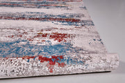 Lindstra Gray and Blue Rug by BD Fine Roll Image 1