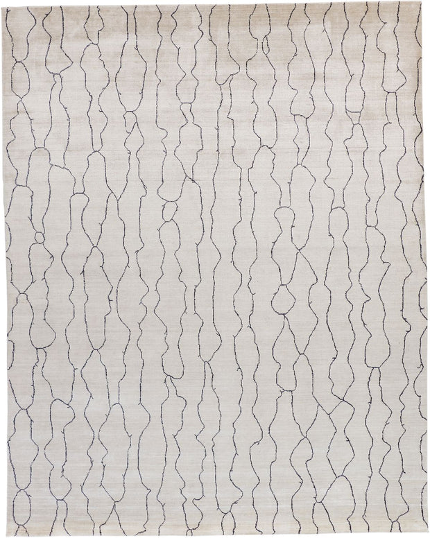 Miska Hand Woven Ivory and Gray Rug by BD Fine Flatshot Image 1