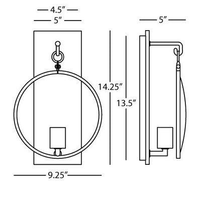 product image for Fineas Wall Sconce in Various Finishes design by Robert Abbey 99