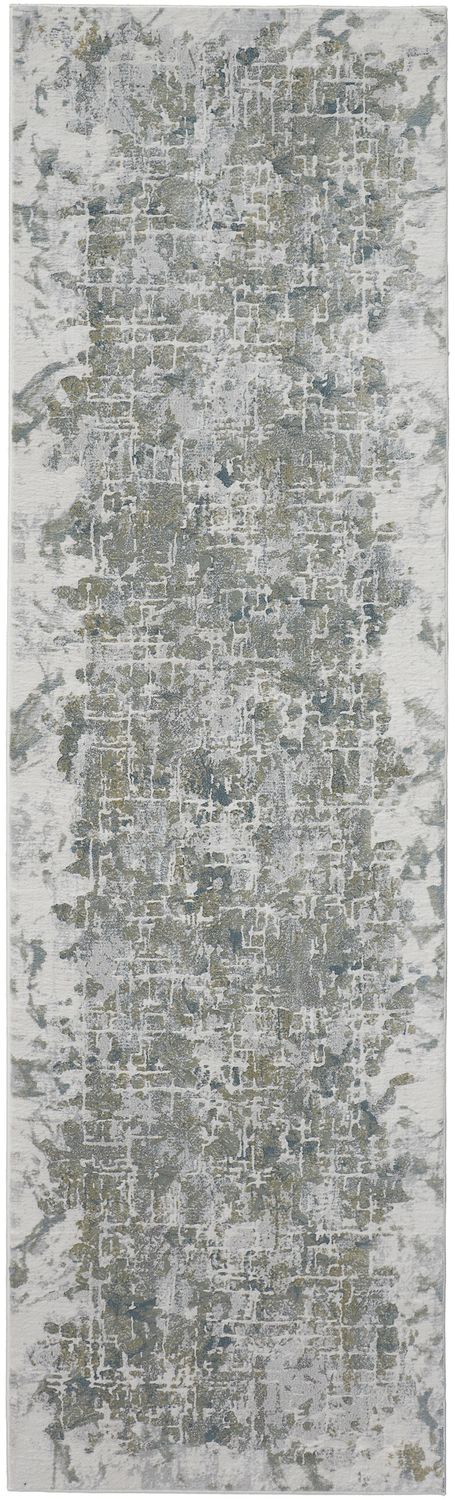 media image for Halton Green and Gray Rug by BD Fine Flatshot Image 1 246