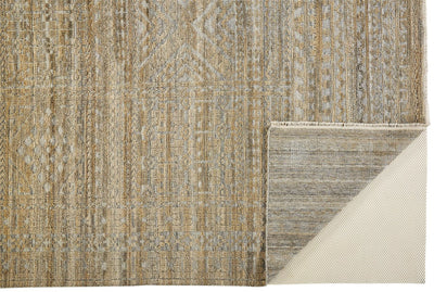 product image for Eckhart Hand Knotted Brown and Gray Rug by BD Fine Fold Image 1 68