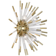 Andromeda Wall Sconce in Modern Brass Finish w/ Clear Acrylic Accents design by Robert Abbey