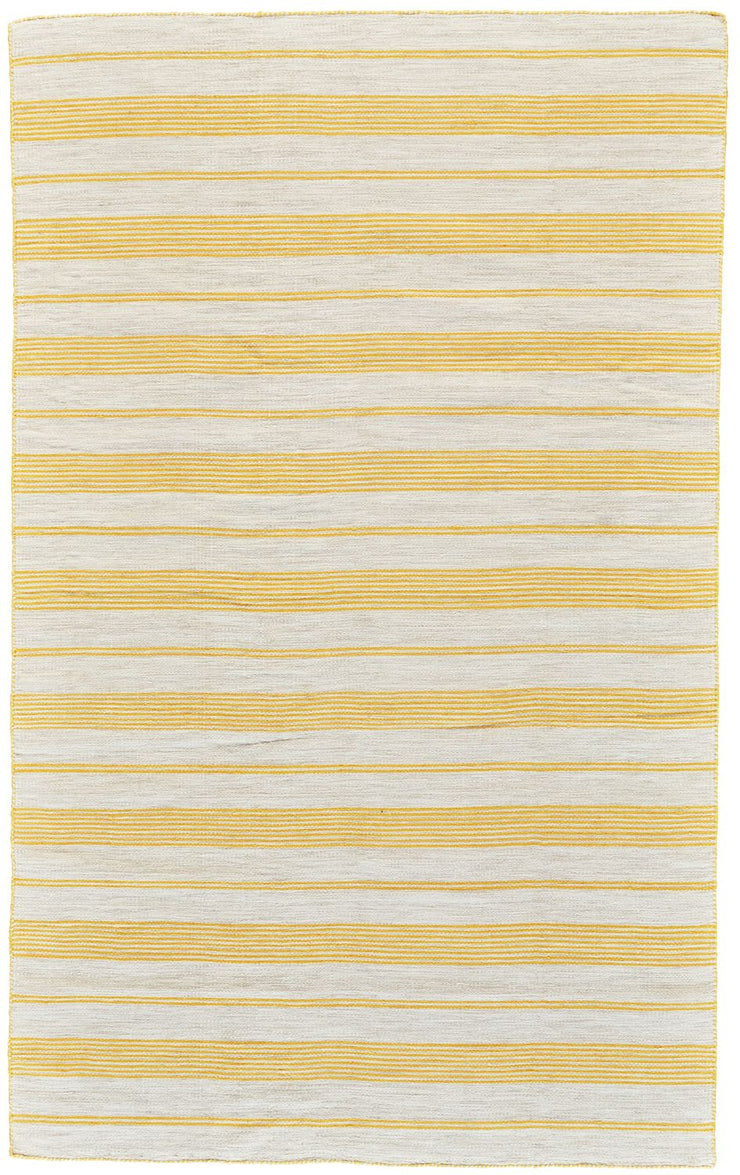 Granberg Hand Woven Yellow and Ivory Rug by BD Fine Flatshot Image 1