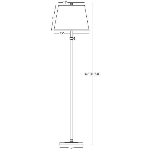 Bruno Collection Adjustable Club Floor Lamp design by Robert Abbey