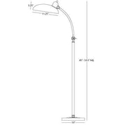 Bruno Collection Adjustable "C" Arm Task Floor Lamp design by Robert Abbey