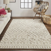 Elika Hand Tufted Ivory and Tan Rug by BD Fine Roomscene Image 1