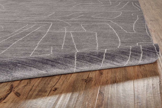 Miska Gray and Ivory Rug by BD Fine Roll Image 1