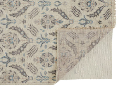 product image for Bennet Hand Knotted Beige and Blue Rug by BD Fine Fold Image 1 47