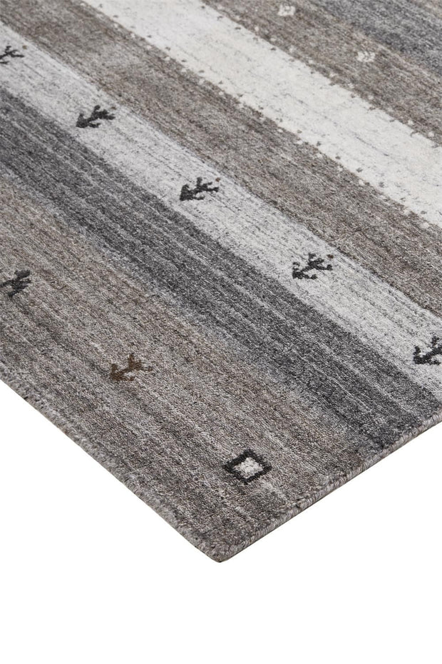 Yurie Hand Knotted Dark and Opal Gray Rug by BD Fine Corner Image 1