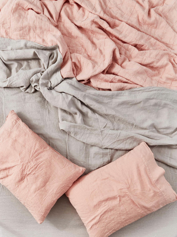 Simple Linen King Bedding in Various Colors by Hawkins New York