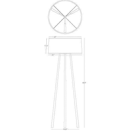Rico Espinet Collection Tripod Floor Lamp design by Robert Abbey