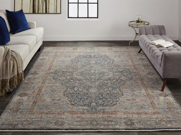Gilford Gray and Rust Rug by BD Fine Roomscene Image 1