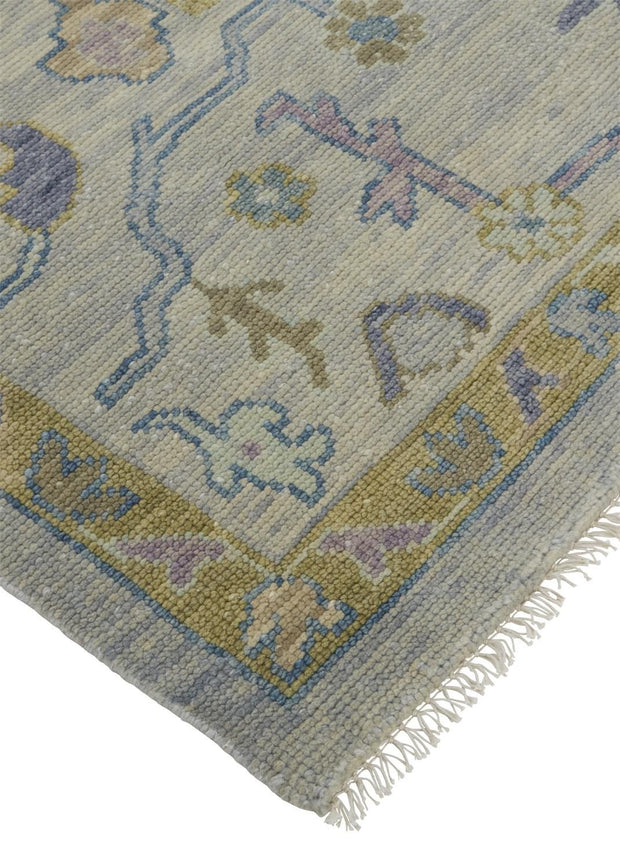 Larson Hand Knotted Gray and Yellow Rug by BD Fine Corner Image 1