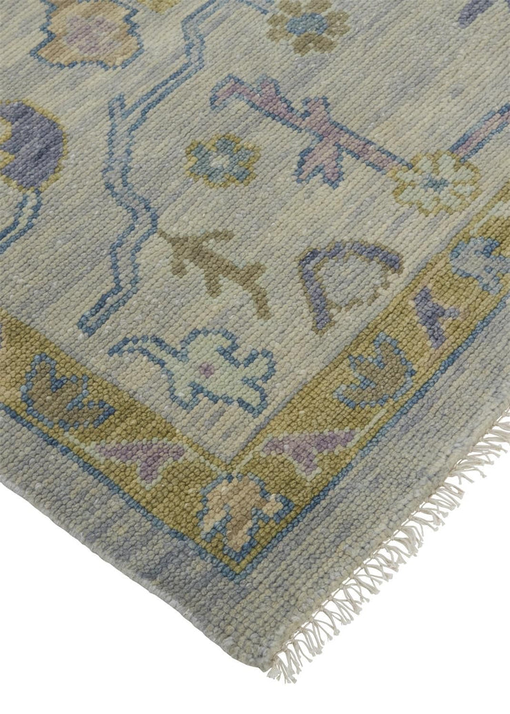 Larson Hand Knotted Gray and Yellow Rug by BD Fine Corner Image 1