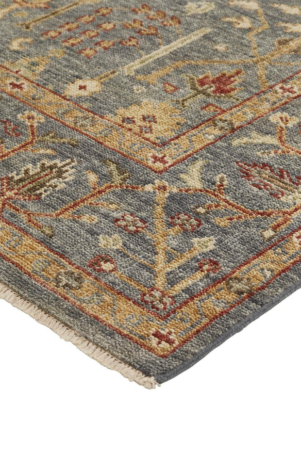 Irie Hand Knotted Gray and Gold Rug by BD Fine Corner Image 1