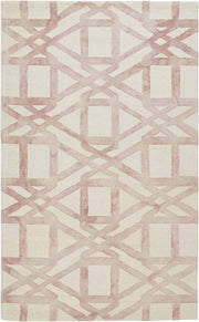 Marengo Hand Tufted Pink and Ivory Rug by BD Fine Flatshot Image 1