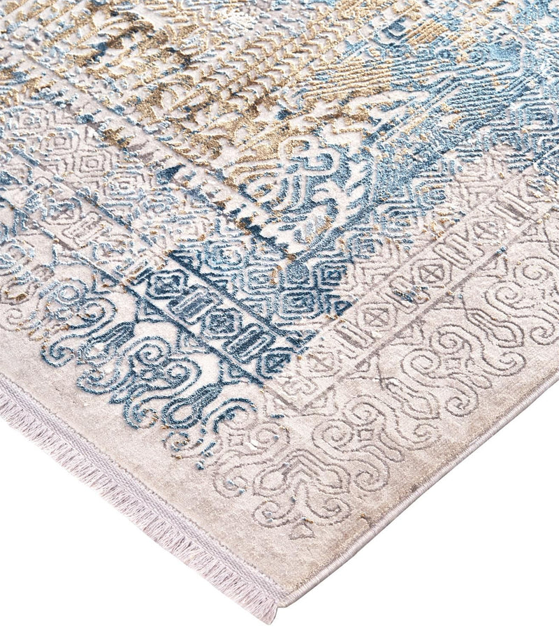 media image for Lindstra Blue and Gray Rug by BD Fine Corner Image 1 228