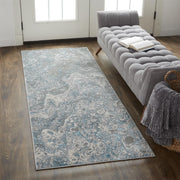 Aurelian Silver and Blue Rug by BD Fine Roomscene Image 1