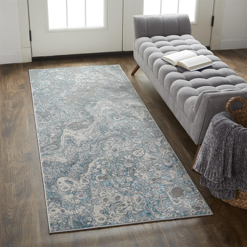 media image for Aurelian Silver and Blue Rug by BD Fine Roomscene Image 1 228