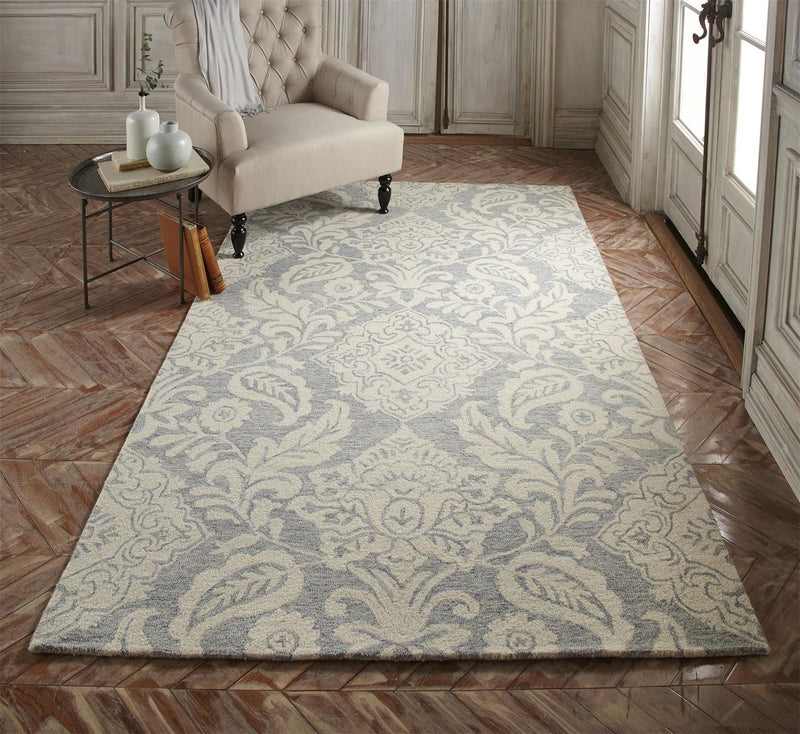 media image for Natal Hand Tufted Blue and Ivory Rug by BD Fine Roomscene Image 1 222