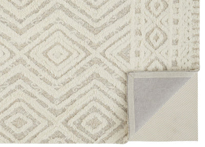 product image for Elika Hand Tufted Ivory and Tan Rug by BD Fine Fold Image 1 86