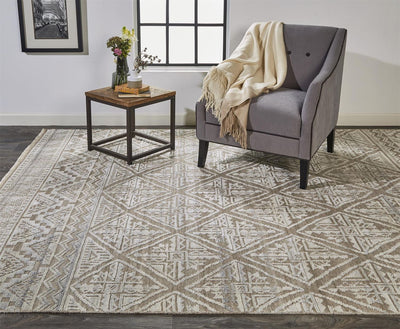 product image for Eckhart Hand Knotted Ivory and Tan Rug by BD Fine Roomscene Image 1 19