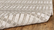 Odami Hand Woven Taupe and Ivory Rug by BD Fine Roll Image 1