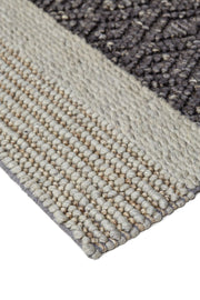 Genet Hand Woven Chracoal Gray and Tan Rug by BD Fine Corner Image 1