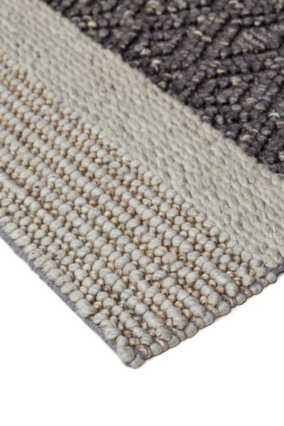 product image for Genet Hand Woven Chracoal Gray and Tan Rug by BD Fine Corner Image 1 78