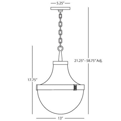 product image for Brighton Pendant in Various Finishes design by Robert Abbey 45